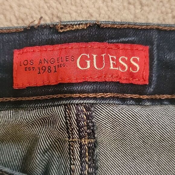 Guess Women's Med Rise Power Skinny Blue Jeans Sz 27 - Picture 7 of 10